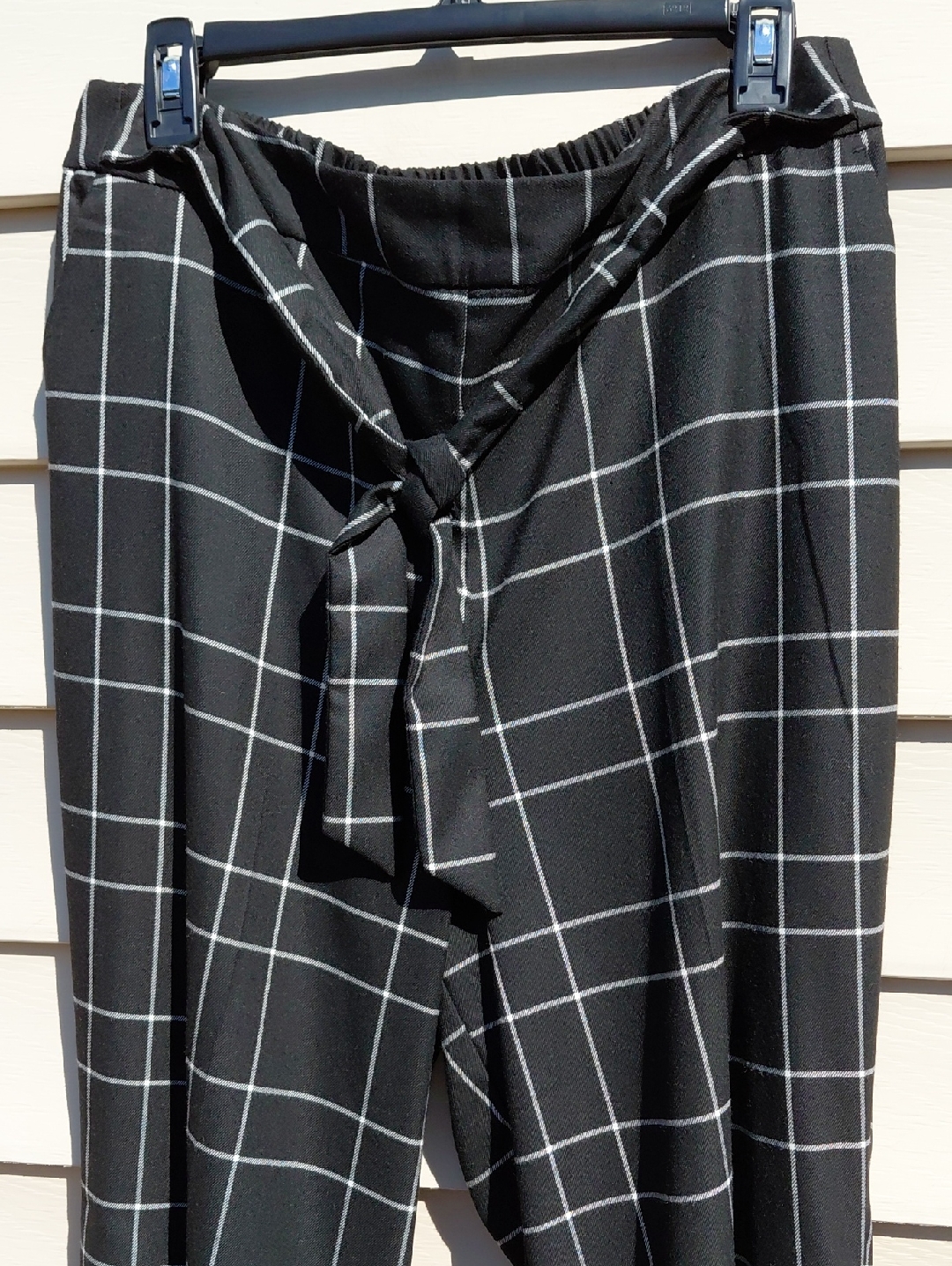 Worthington Women's Black And White Plaid Dress Pants Size Large